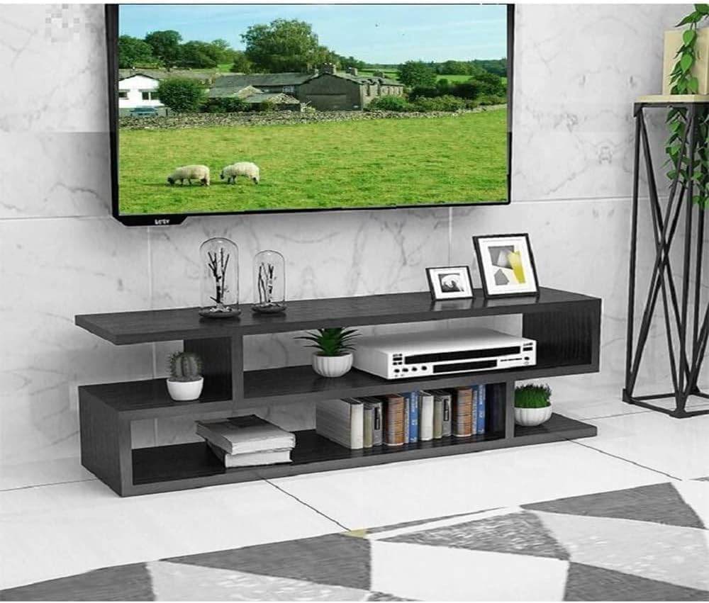 TV Cabinet Table with Storage Shelves, 100cm MultifunctionaLTV Desk and Media Console for Entertainment Center, Stylish and PracticaLDesign for Your Home Living Room
