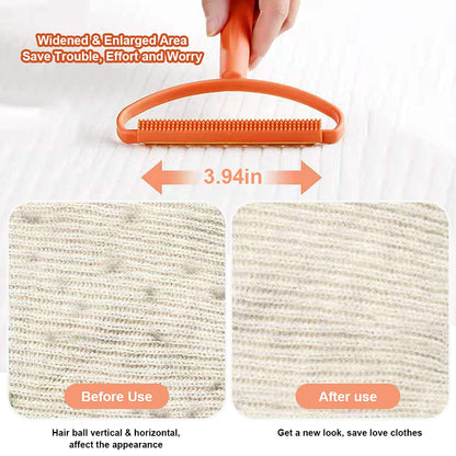 2 Pack Portable Lint Remover, Uproot Lint Cleaner, Clothes Fuzz Shaver Lint Roller for Cat and Dog Hair Removal,Removing Fabrics Clothing Furniture Balls Pilling?Orange + blue?