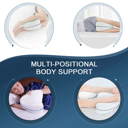 وسادة ركبة لمن ينامون على جانبهم، وسادة ساق تقويمية لتخفيف الألم، تصميم مريح لمحاذاة الورك والعمود الفقري والمفاصل، إسفنج ميموري فوم، غطاء قابل للغسل وجيد التهوية، مثالية لنوم مريح