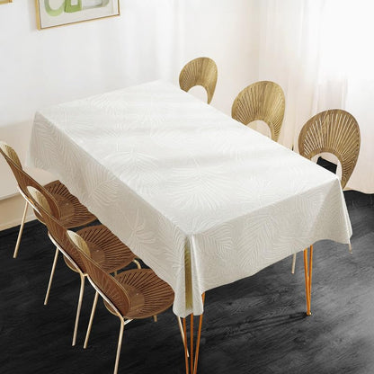 INtex HOME Analia Linen Tablecloth, Rectangular Dining Cover, Elegant and Durable, Soft Fabric, Easy-Care, Multi-Purpose for Home, Events, and Special Occasions, Set of 1 - Café - 200 X 270 CM