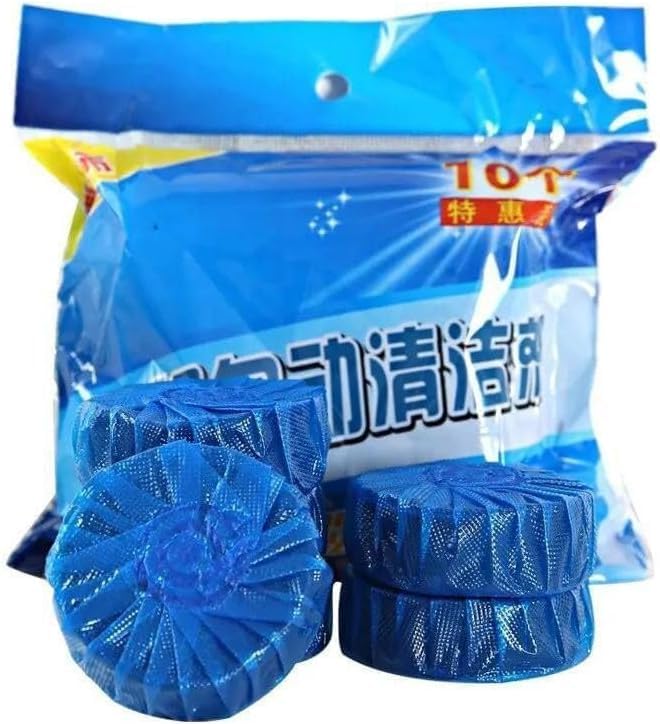 10 Pieces Bathroom Disinfection Cleaning Tablets, Helps Remove Descal, Lime and Yellowing Toilet Special Scent