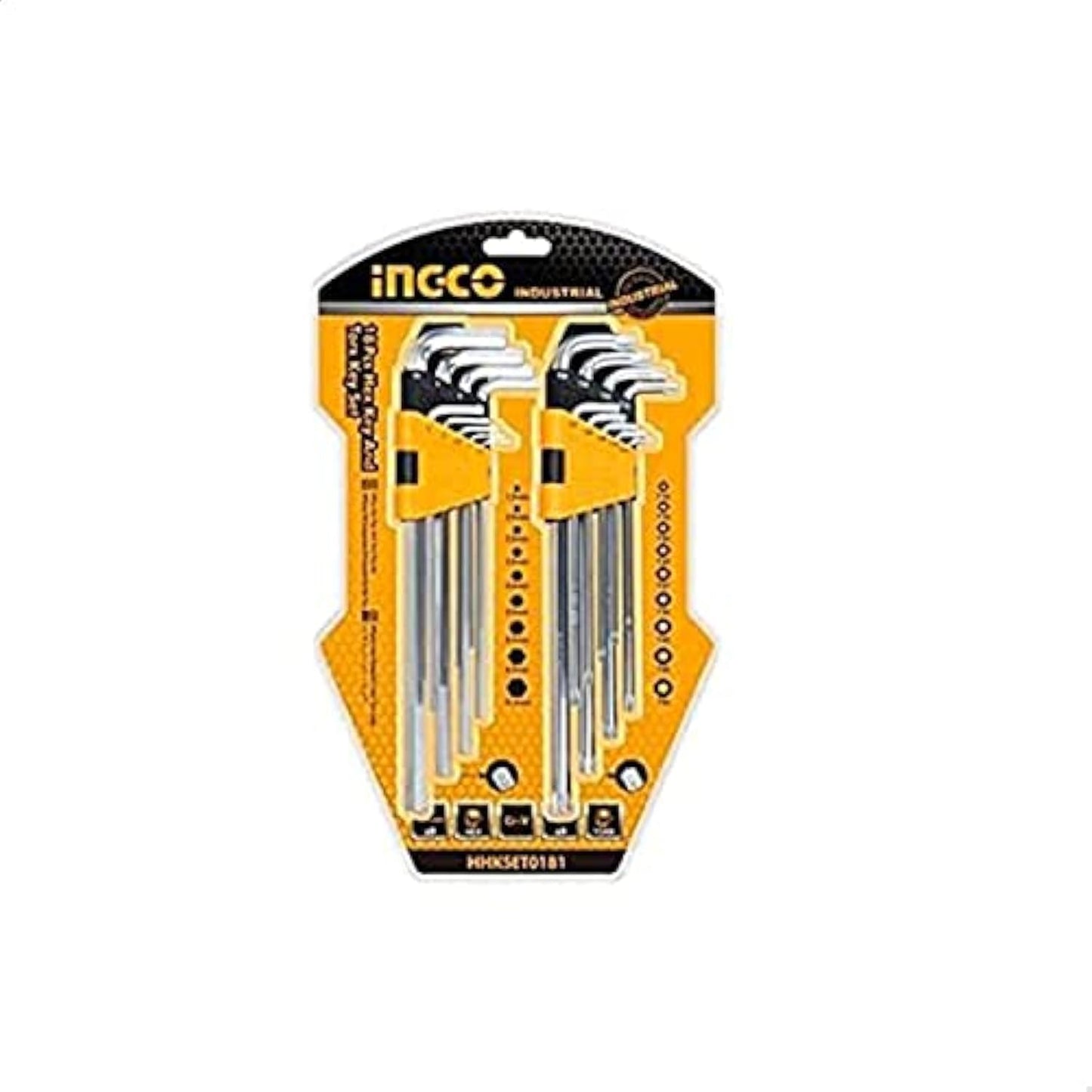 inGCO HHKSET0181 Hex Key And Torx Key Set- 18 Pieces