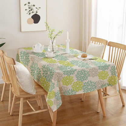 INTEX HOME Linen Velvet Floral Tablecloth, Textured Fabric for Elegant Dining, Special Occasions and Home Decor, Ultra-Soft, Wrinkle-Resistant, Spill-Proof, 130 x 190 cm, Black and Grey