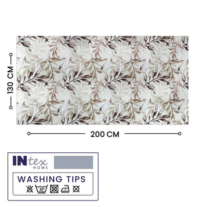 INtex Home Tablecloth, Linen Velvet Fabric, Soft Comfortable Material for Living Rooms Kitchens Bedrooms and Special Occasions, Elegant Table Cover - 130 x 200 cm - 1 Pc - Café x Warm Orange