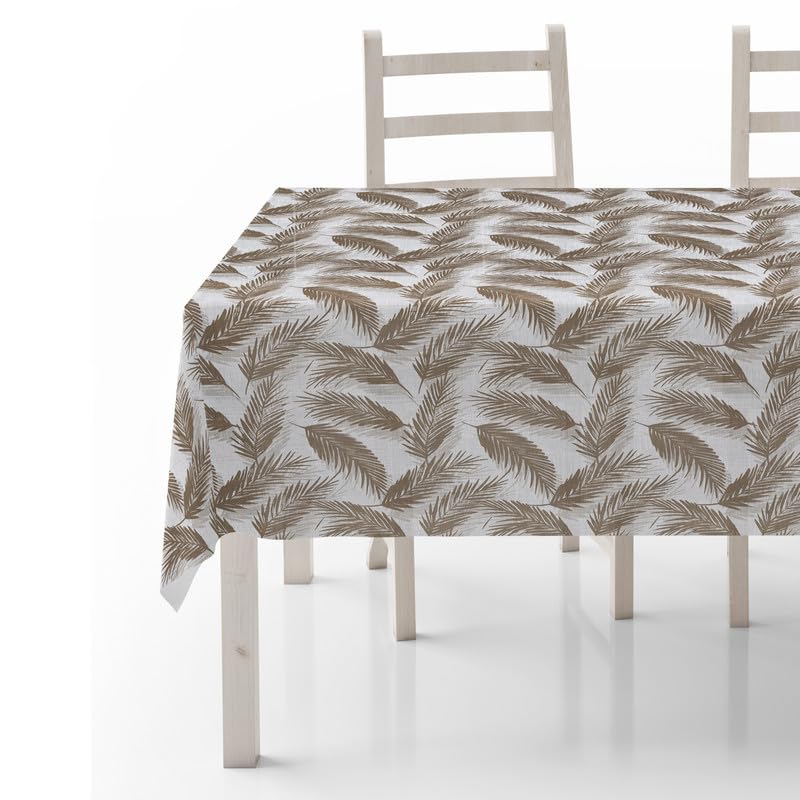 INTEX HOME Linen Velvet Table Cloth, Bella Leaf Pattern, Premium Soft Fabric, 130W×130L CM, Turquoise, Elegant Dining and Living Room Decor, Durable Protection for Daily Use and Special Occasions