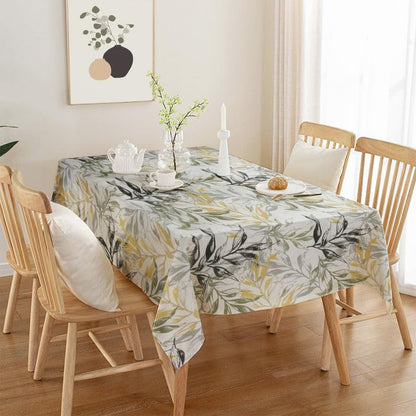 INtex Home Tablecloth, Linen Velvet Fabric, Soft Comfortable Material for Living Rooms Kitchens Bedrooms and Special Occasions, Elegant Table Cover - 130 x 200 cm - 1 Pc - Café x Warm Orange