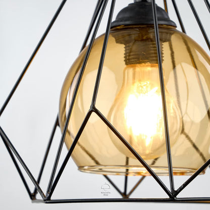 Nagafa Shop, Modern Diamond Linen Black,