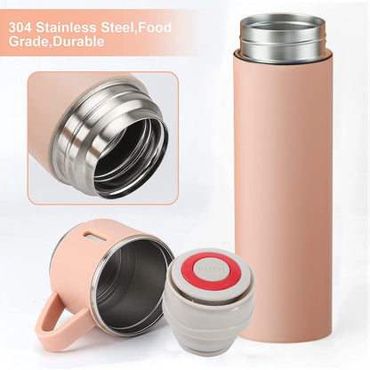 Coffee Thermos Stainless Steel Vacuum-Insulated Water Bottle, 500ml, Double-Wall Thermal Flask, Hot and Cold Beverage Container, Ideal for Travel and Office Use