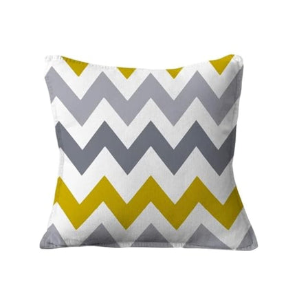 INTEX HOME Cushion Cover Set of 2, Soft Linen Velvet Fabric, Decorative Throw Pillow Covers for Sofa Bed or Living Room, Elegant Textured Finish for Home Décor - 45 x 45 cm - Grey x Yellow