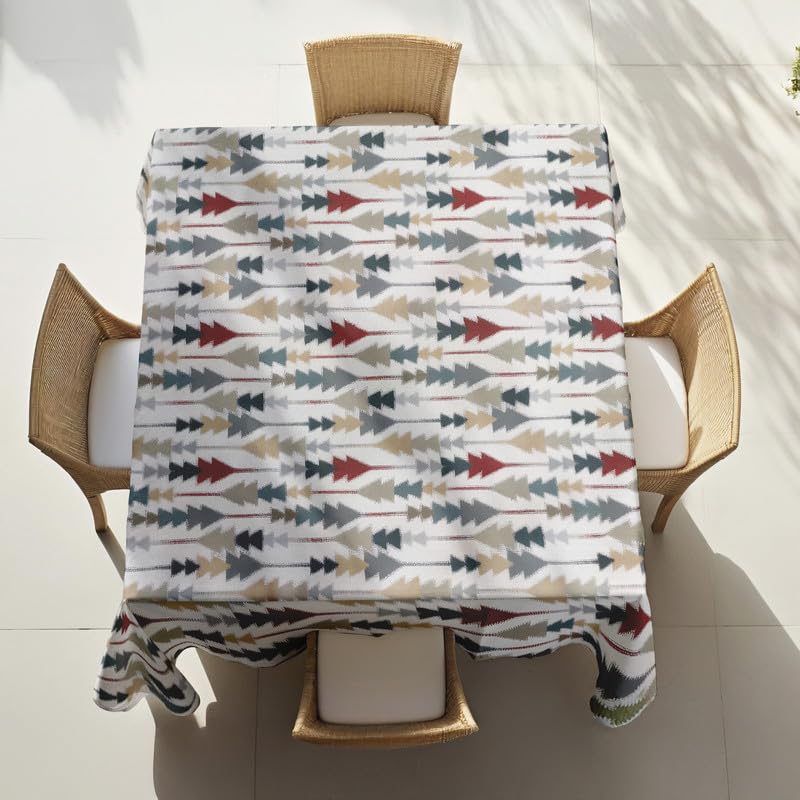 INTEX HOME Sofia Elegance Square Tablecloth – Luxurious Linen Velvet – Kitchen & Living Room Tables – For Ramadan & Events – Multiple Sizes Available – 1 Pc -130x130 cm - Multicolour