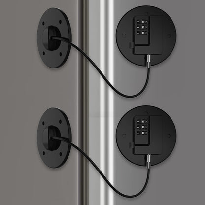 KFFPET 2 Pack Fridge Lock with Combination, Upgraded Refrigerator Locks for Adults Mini Fridge Lock for Kids, Freezer Door Safety Lock Child Proof Locks for Cabinets, Drawers, Closets, Windows, Strong