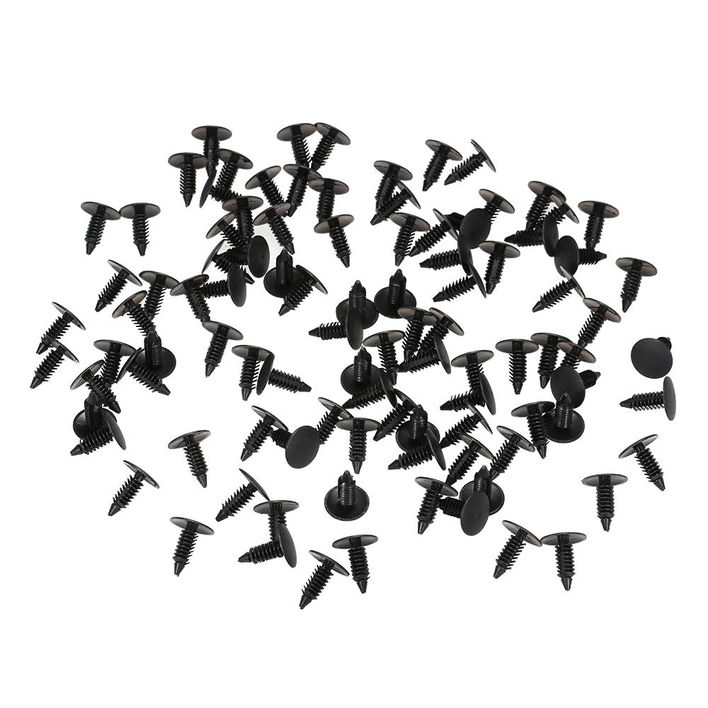 Plastic Nylon Fender and Bumper Shield Retainer Fastener Rivet Clips (100 Pieces)