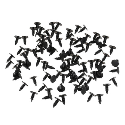 Plastic Nylon Fender and Bumper Shield Retainer Fastener Rivet Clips (100 Pieces)