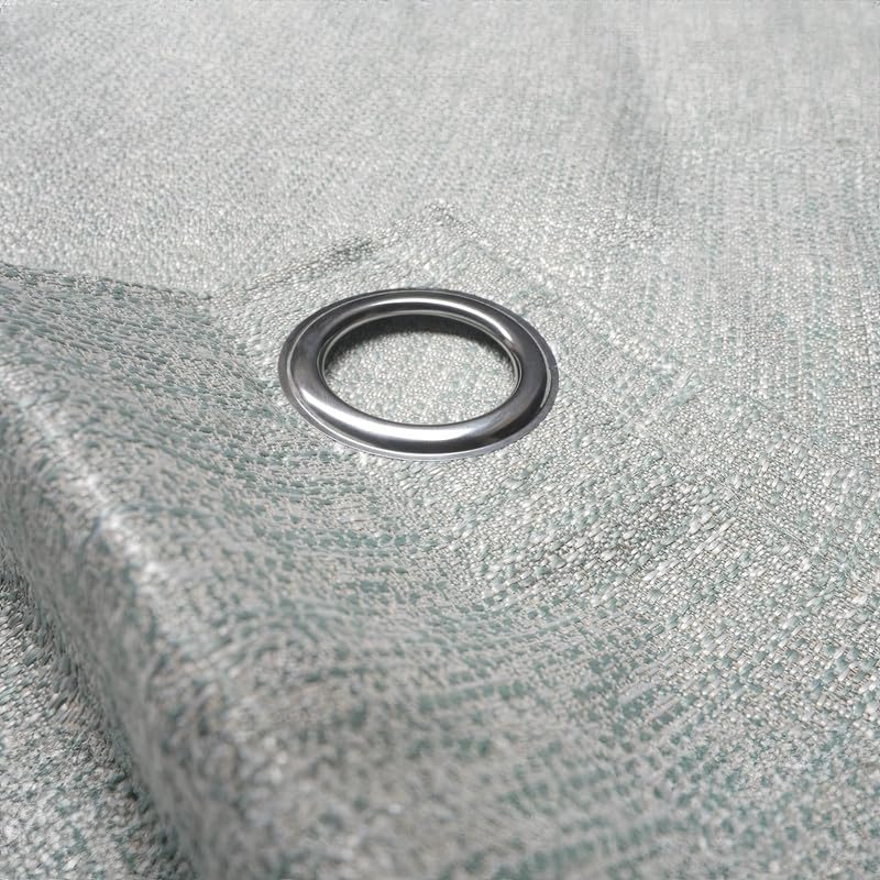 INtex CURTAINS HOUSE Natural Linen Semi-Sheer Window Drapes, Light-Filtering Privacy Curtains for Bedroom and Living Room, Steel Grommets, 2 Panels Cafe 130W x 265L