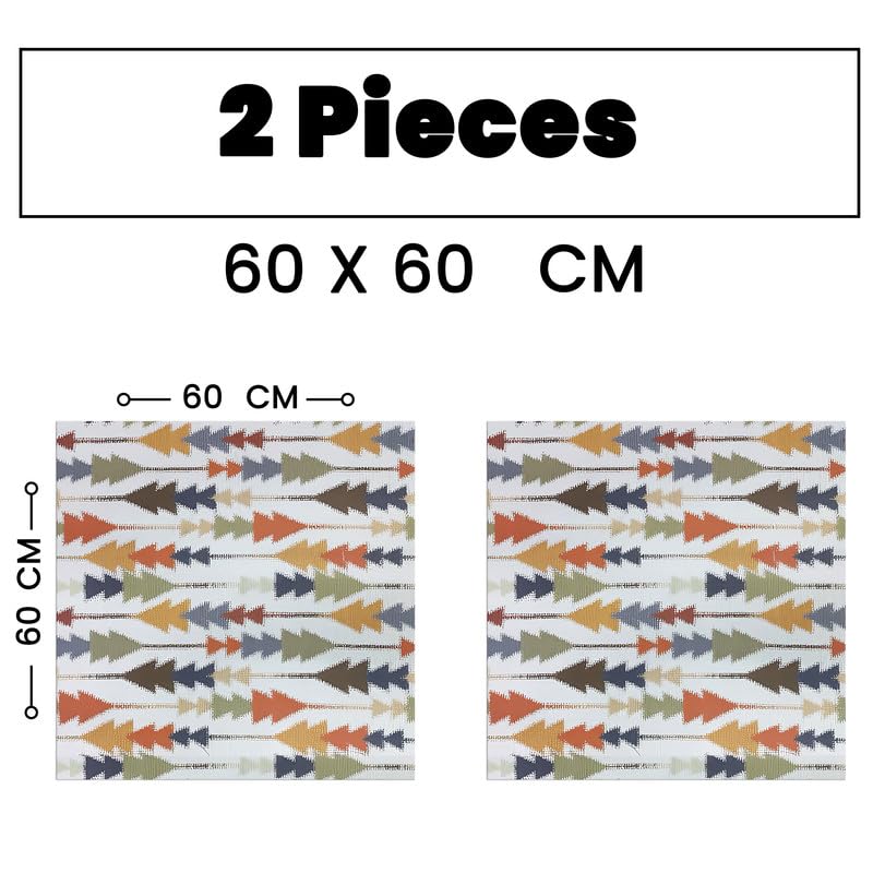 INTEX HOME Sofia Elegance Square Tablecloth – Luxurious Linen Velvet – Kitchen & Living Room Tables – For Ramadan & Events – Multiple Sizes Available – 1 Pc -130x130 cm - Multicolour