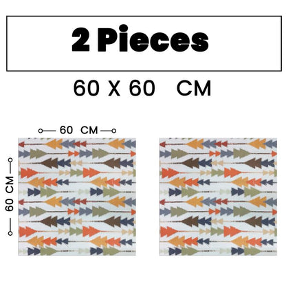 INTEX HOME Sofia Elegance Square Tablecloth – Luxurious Linen Velvet – Kitchen & Living Room Tables – For Ramadan & Events – Multiple Sizes Available – 1 Pc -130x130 cm - Multicolour