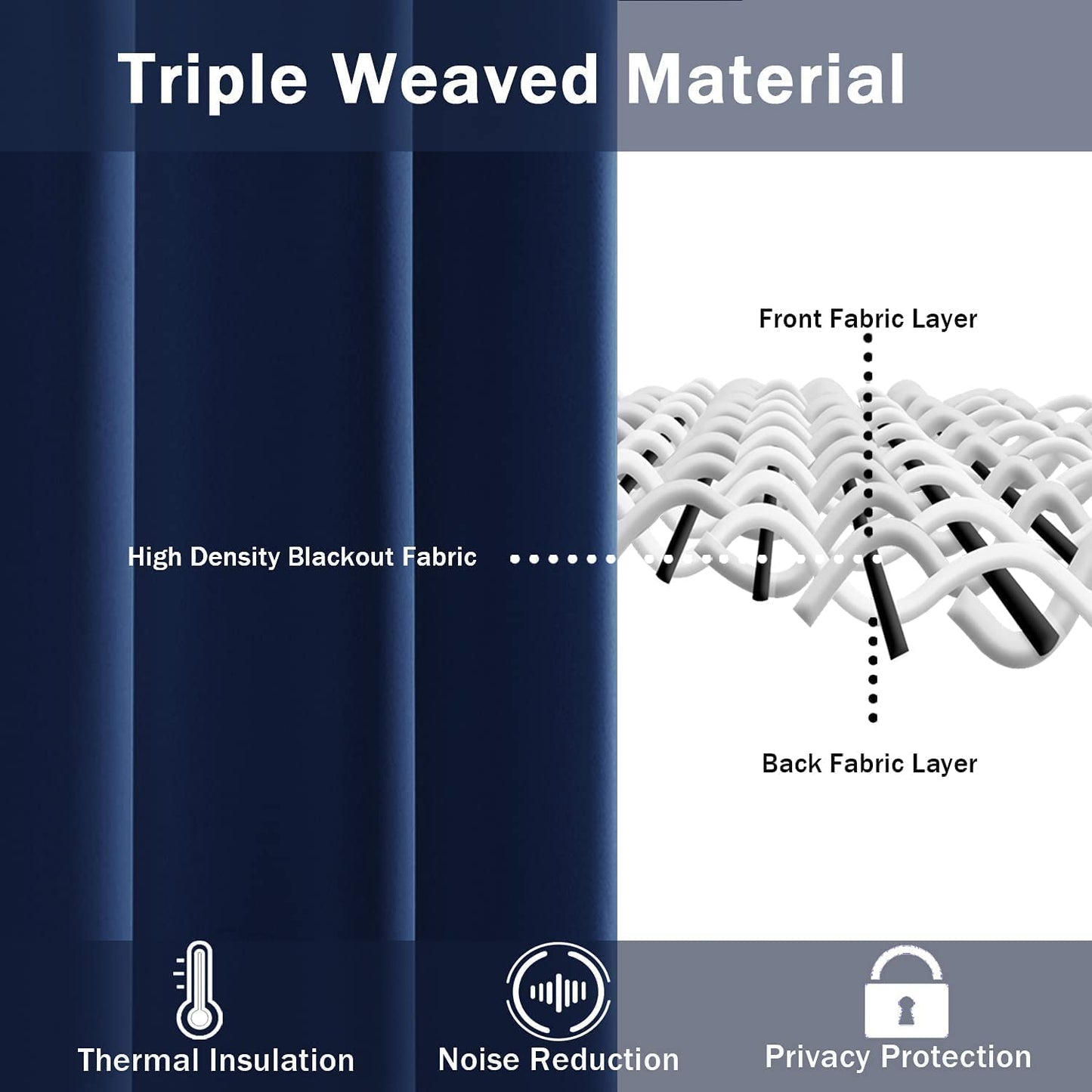 INtex CURTAINS HOUSE Blackout with Tiebacks - Thermal Insulated, Light Blocking and Noise Reducing Grommet Curtain Drapes for Bedroom and Living Room, Set of 2 Panels, (175W x 210L CM, Cafe)