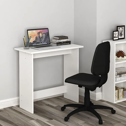 Furniture Modern Desk in White, L80 x W40 cm, Work from Home Table, Home Office Computer Table, Kids Study Desk, CompactWood Table for SmalLSpaces, Minimalist Design