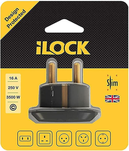 iLOCK Travel Plug adapter Converter - black