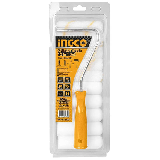 Ingco Rolla Paint Set 4 Inch + 12 Piece Sponge - HB121001