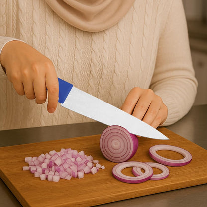 Professional Meat Knife – 6-Inch Stainless Steel Blade with Blue Textured Polypropylene Handle – Compact & Efficient