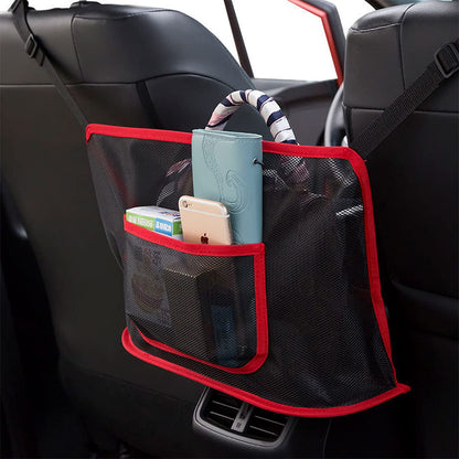 Car Net Pocket Handbag Holder 2 Pcs Car Mesh Organizer Seat Back Net Bag Car Seat Gap Mesh Handbag Holder Multifunctional Car Storage Bag, for Snacks/Wallets/Drinks/Mobile Phones