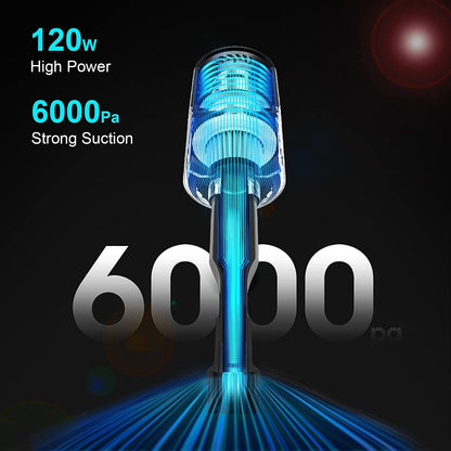 Mini Handheld Vacuum -Cordless Rechargeable Portable Vacuum Cleaner with LED Light, USB Vacuum Cleaner for Car,Home, Keyboard, Pet Hair (White)