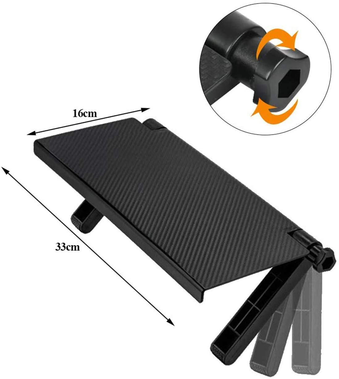 Friusate TV Adjustable Screen Rack - Foldable Monitor Top Shelf with Mount Organizer Stand, Bracket Holder for Cable Box, TV, Camera Frames, Remote & Home Decor