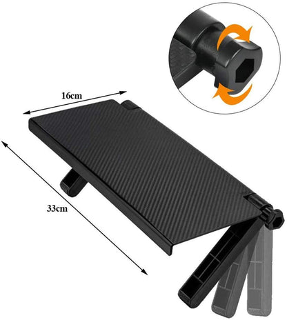 Friusate TV Adjustable Screen Rack - Foldable Monitor Top Shelf with Mount Organizer Stand, Bracket Holder for Cable Box, TV, Camera Frames, Remote & Home Decor