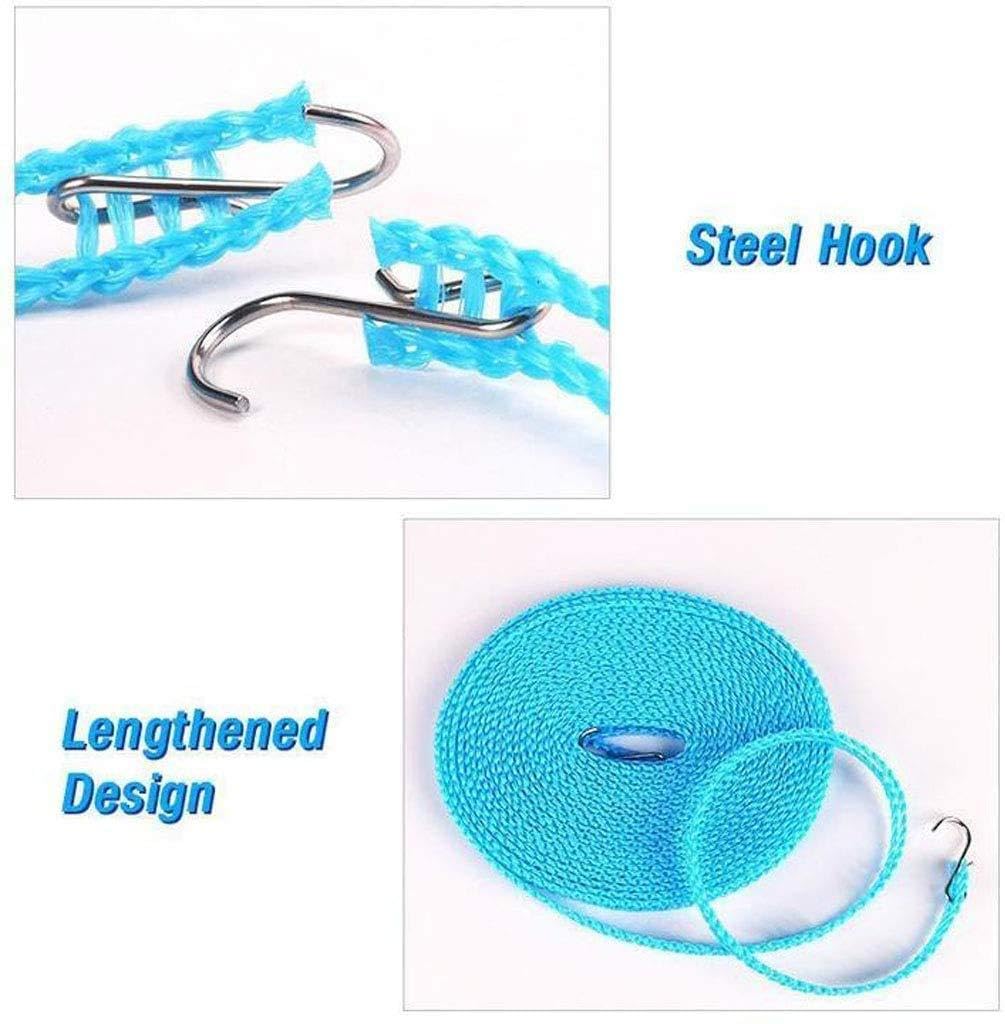 Wind Resistant Nylon Laundry Rope Drying Indoor Outdoor Home Travel Camping Hotel (3pcs) - Primeshop