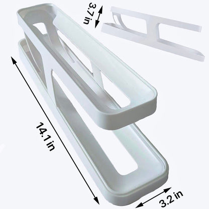 Difany Tier Egg Dispenser Automatic Egg Roller Refrigerator Rolling Egg Holder Automatically Rolling Egg Storage Container for Kichen?2pcs?