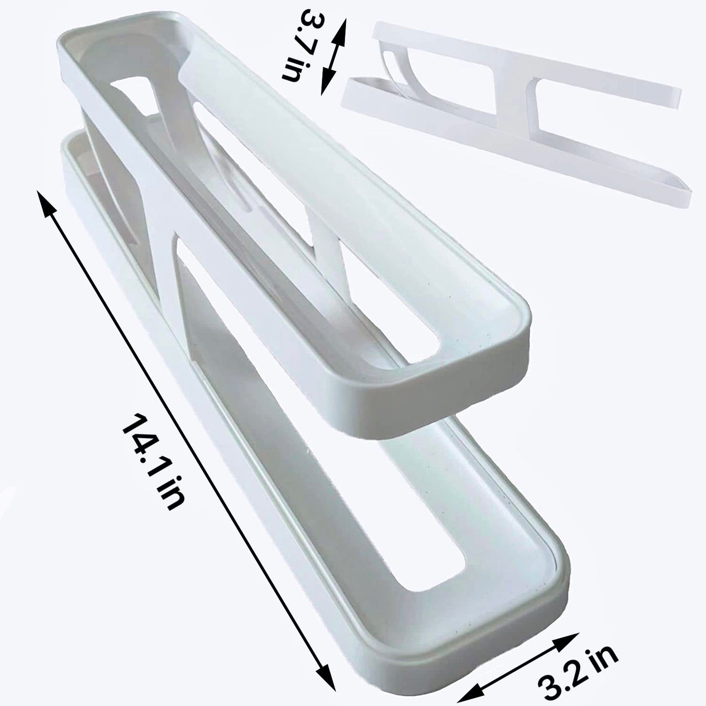 Tier Egg Dispenser Automatic Egg Roller Refrigerator Rolling Egg Holder Automatically Rolling Egg Storage Container for Kichen?2pcs?