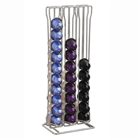 MuHadJiya Coffee Pod Holder for Nespresso Pod Dispenser Pod Rack Coffee Capsule Holders Coffee Station Organizer Metal Coffee Pods Storage Stand Rack for Capsule Holder for 60 Capsule