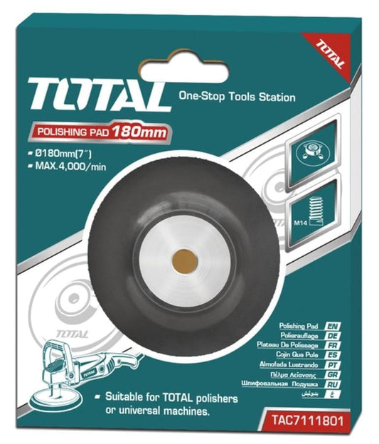 Total TAC7111801 Complete Polishing Pad with Flange, 180mm Diameter