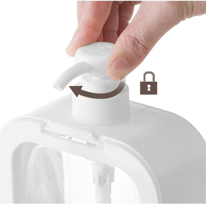 Augous 2 Pack 500ml Square Clear Soap Dispenser Bottle Refillable Bathroom Soap Dispenser for Lotion, Shampoo, and shower gel