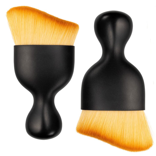 zkxhbxd Car Interior Detailing Brush, Auto Interior Dust Brush, Car Interior Cleaning Tool for Automotive Dashboard Interior, Leather, Air Vent, Gap, Cup Holder,Keyboard(2pcs)