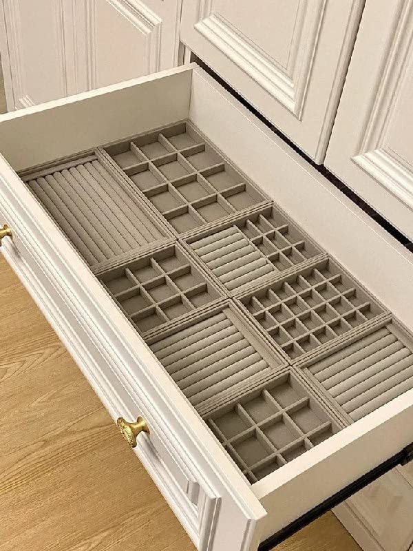 Jewelry Organizer Set of 4 Trays Organizer for Rings, Tools and Cosmetics