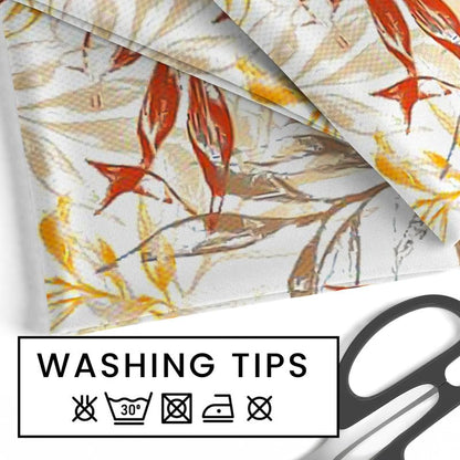 INtex Home Tablecloth, Linen Velvet Fabric, Soft Comfortable Material for Living Rooms Kitchens Bedrooms and Special Occasions, Elegant Table Cover - 130 x 200 cm - 1 Pc - Café x Warm Orange