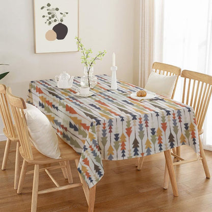 INTEX HOME Sofia Elegance Rectangular Tablecloth, Luxurious Linen Velvet, for Kitchen and Living Room Tables, Ideal for Ramadan and Events, 1 Pc, 130x90 cm, Easy-Care Fabric, Multicolour