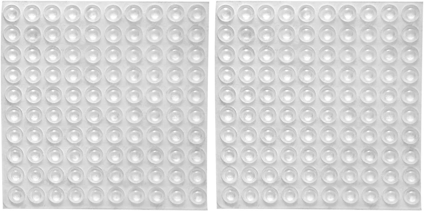 200 Pieces Rubber Feet Pads, Adhesive Buffer Door Bumpers Self Stick Noise 9 x 3mm Diameter (Clear)