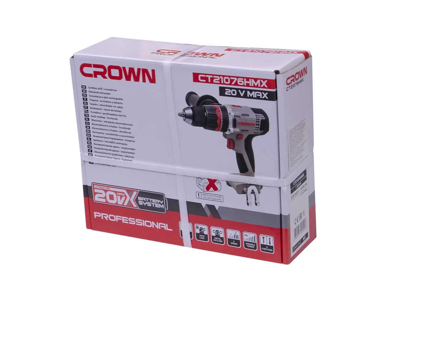 Crown ct21076hmx cordless drill-screwdriver 13mm-60n,2a(20v)