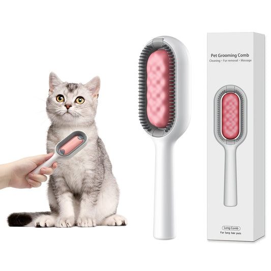 Sichy Dog Brush Cats Brush Grooming Comb,Self Cleaning Cat Dog Slicker Brushes Pet Grooming Tool Gently Removes Loose Undercoat, Mats Tangled Hair Slicker Brush for Pet
