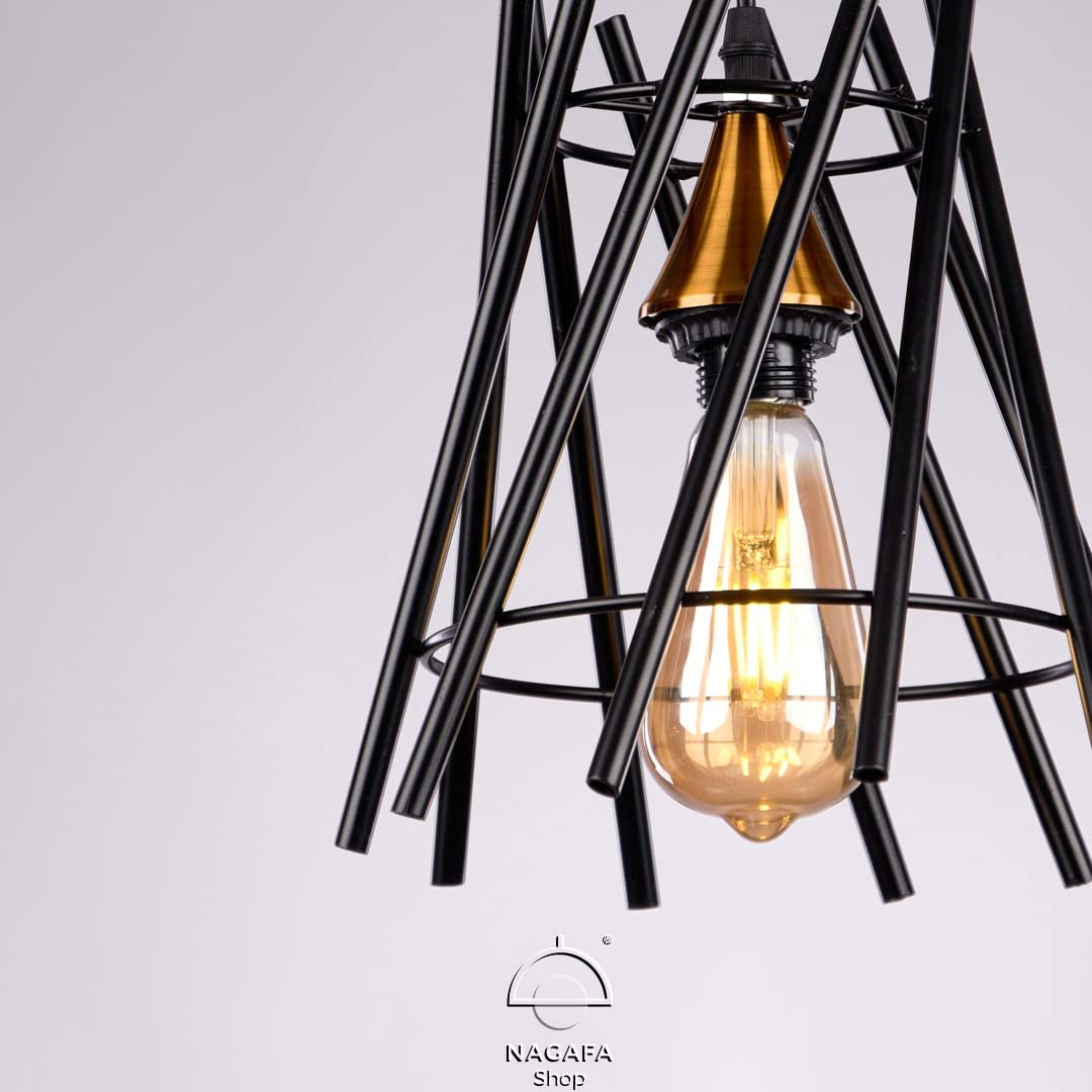 Black modern ceiling lamp r1044