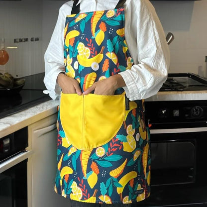 Apron, Cross-Back Design, Soft Cotton-Like Fabric, One Size, Lightweight Breathable Unisex with Front Pocket, for Cooking, and Daily Use
