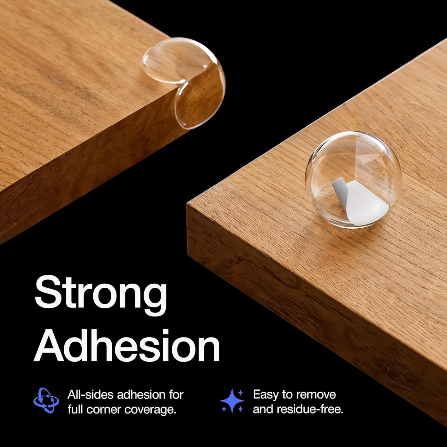 YMPIGOY LILBEE Corner Protector for Baby, Furniture Corner Guard & Edge Safety Bumpers -Baby Proof Cushion to Cover Sharp Furniture & Table Edges - Clear & Transparent - (12 Pack)