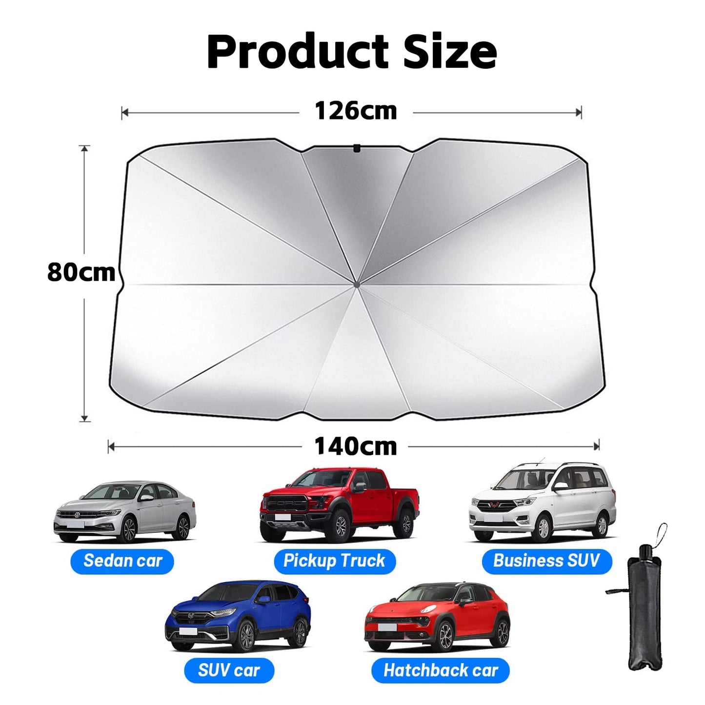 STELSIPLIY Car Windshield Sun Shade UV Rays and Heat Sun Visor Protector Foldable Reflector Windshields Umbrella