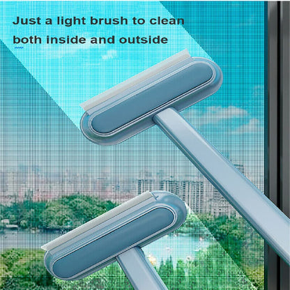 P M H Screen Brush Mesh Cleaning Brush & Wiper with Extended Handle Window Cleaning Brush Net Cleaner Double-Sided Window Cleaner Window Mesh Cleaner (03)