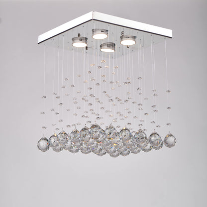Nagafa Shop, Tf355 Modern Crystal Chandelier Twix (Silver)