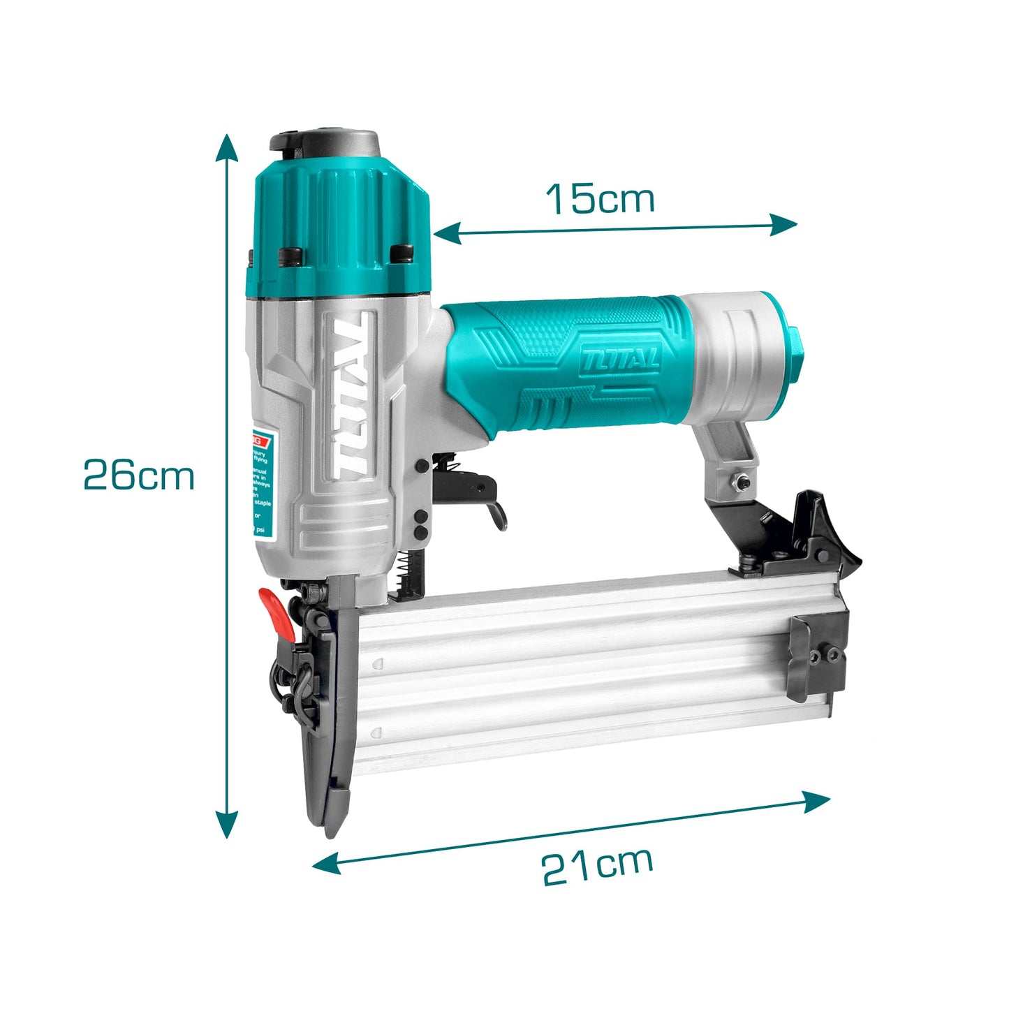 TOTAL Brad Nailer with 1000 Pcs Brad Nails Air-Powered Compatible with 5/8" to 2" Nails,TAT83501