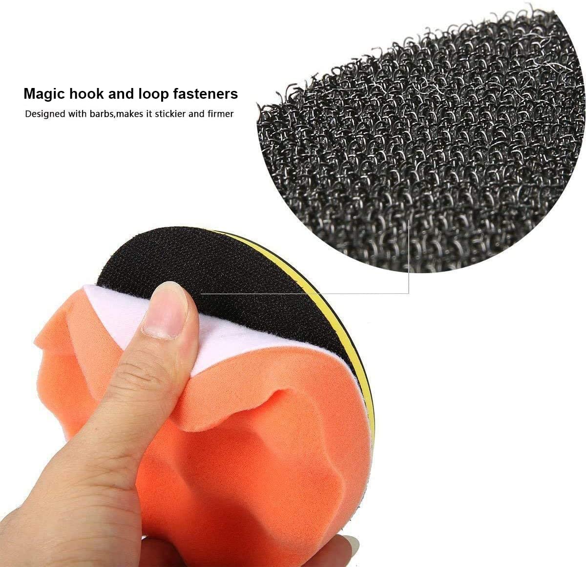 11 Pcs Polishing Pads Sponge,3" Woolen Waxing Buffing Kits Compound Auto Car Polisher M10 Drill Adapter